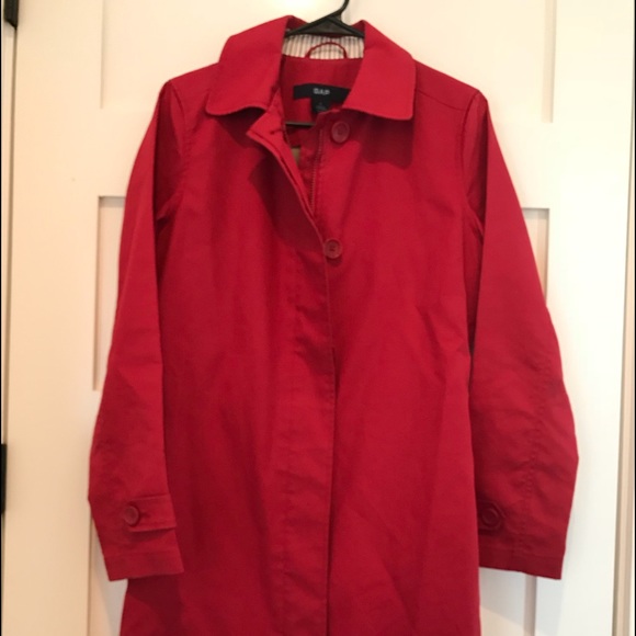 Red Gap Button/Zip Jacket - Picture 2 of 2